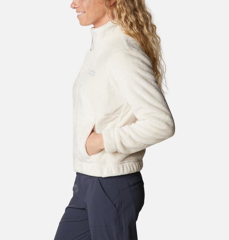 Women&rsquo;s Fireside Cropped Sherpa Fleece Jacket, Color: Chalk, image 3