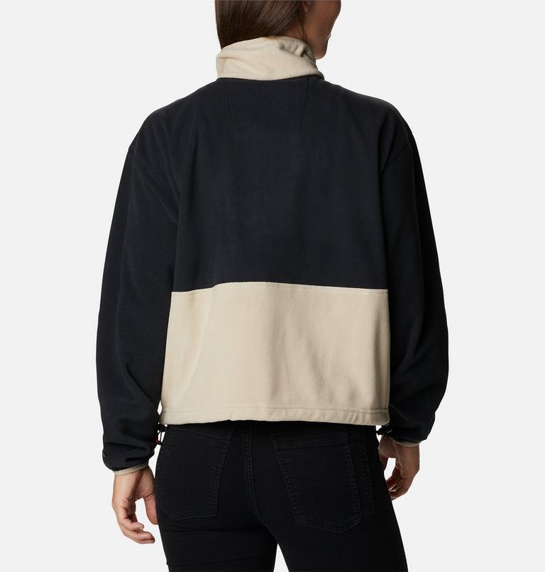 Women’s Back Bowl Casual Fleece Jacket, Color: Black, Ancient Fossil, image 2