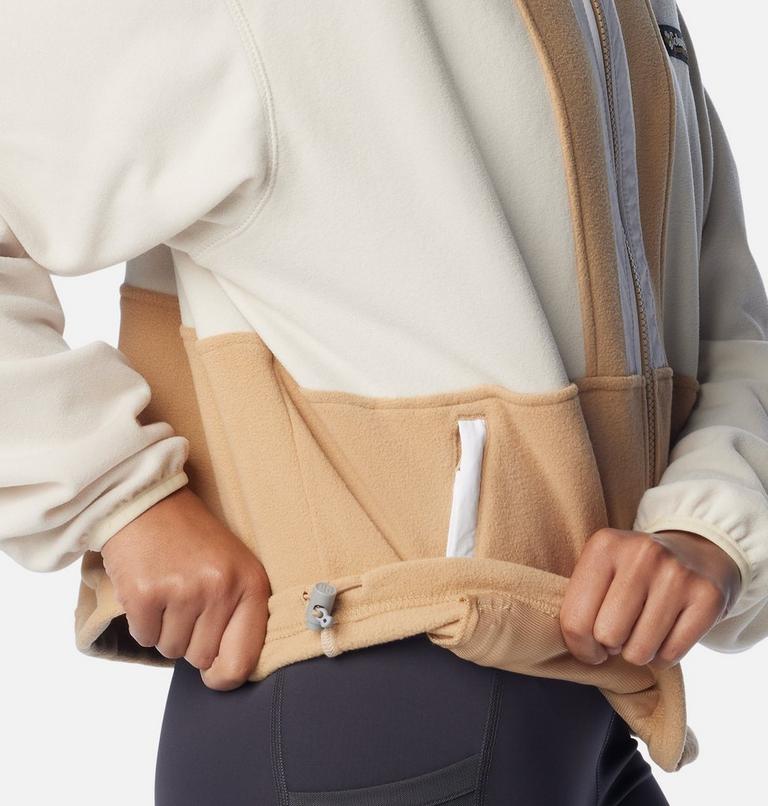 Women’s Back Bowl Casual Fleece Jacket, Color: Chalk, Canoe, White, image 6