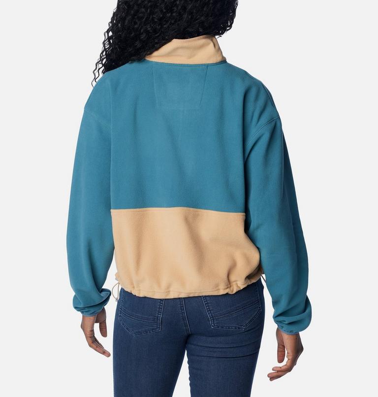 Women’s Back Bowl Casual Fleece Jacket, Color: Cloudburst, Canoe, Salmon Rose, image 2