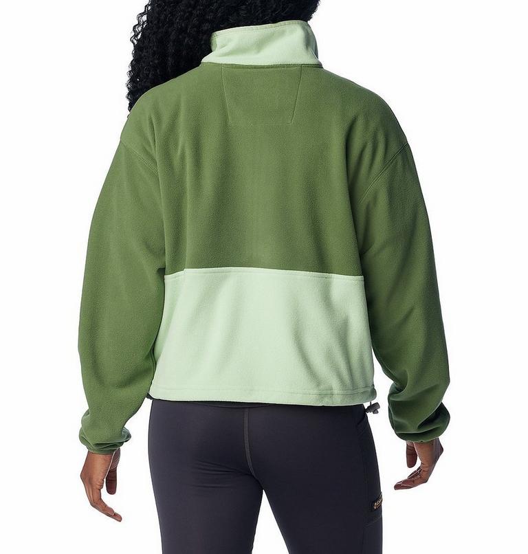 Women’s Back Bowl Casual Fleece Jacket, Color: Canteen, Sage Leaf, Apricot Fizz, image 2