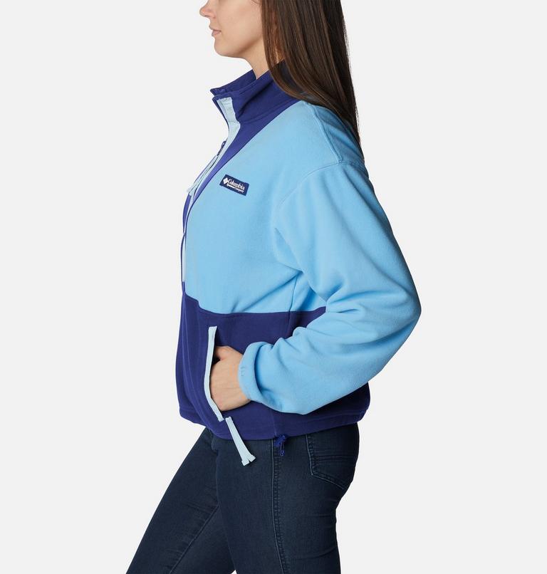 Women&rsquo;s Back Bowl Casual Fleece Jacket, Color: Vista Blue, Dark Sapphire, image 3