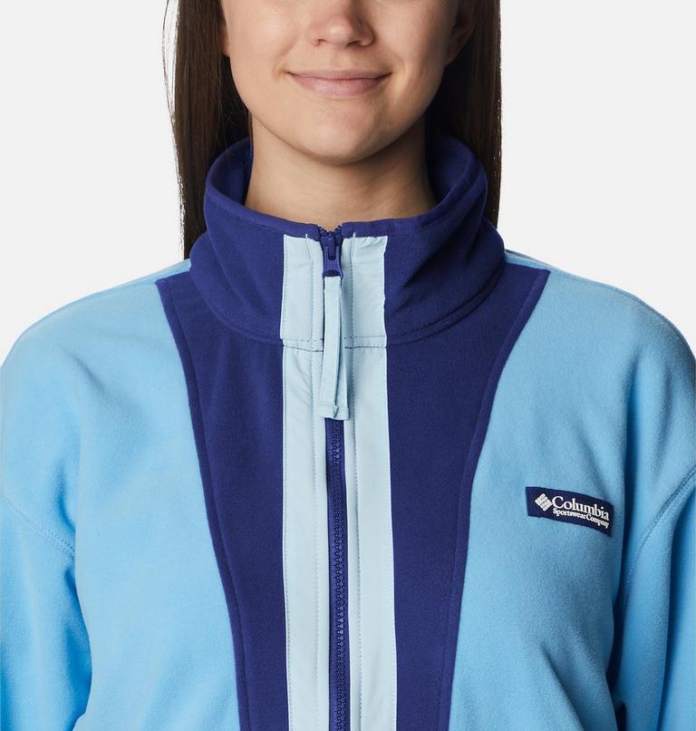 Women&rsquo;s Back Bowl Casual Fleece Jacket, Color: Vista Blue, Dark Sapphire, image 4