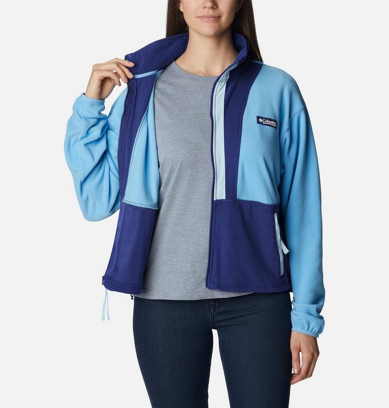 Women&rsquo;s Back Bowl Casual Fleece Jacket, Color: Vista Blue, Dark Sapphire, image 5