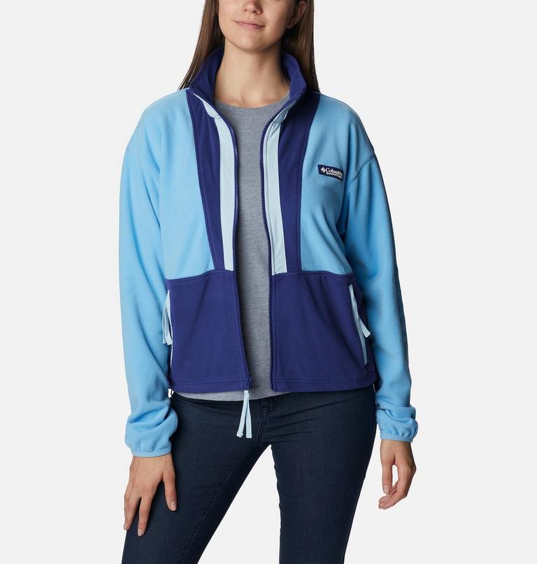 Women&rsquo;s Back Bowl Casual Fleece Jacket, Color: Vista Blue, Dark Sapphire, image 7
