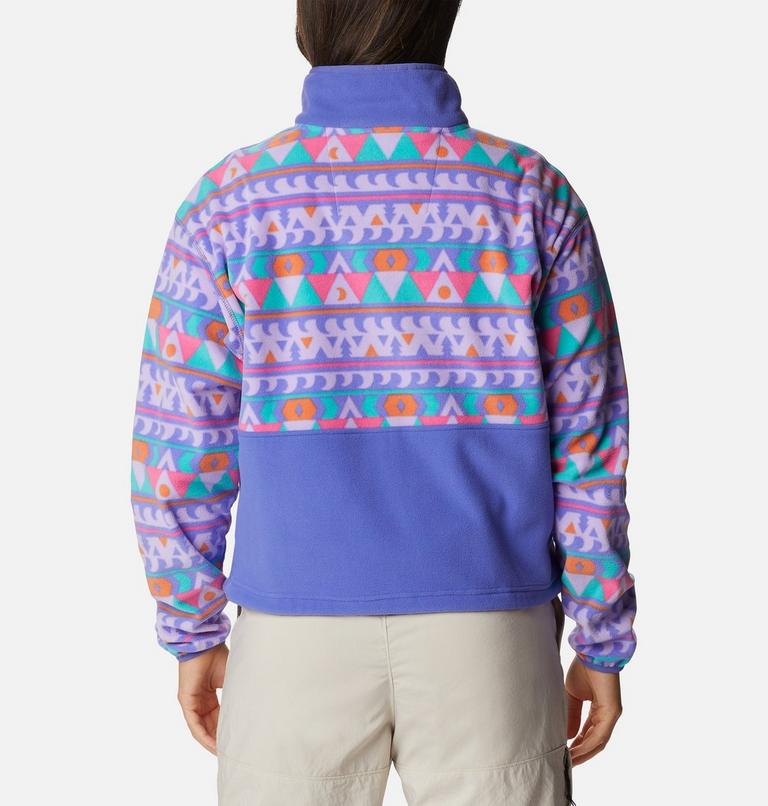 Women’s Back Bowl Casual Fleece Jacket, Color: Purple Lotus, Camp Blanket, image 2