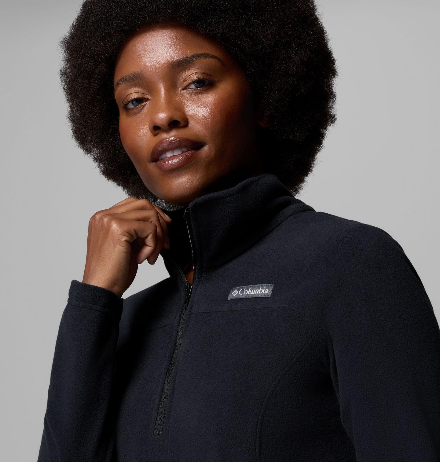 Женский свитер Columbia Lake Aloha Half Zip Fleece Pullover, цвет: Чёрный — фото 3