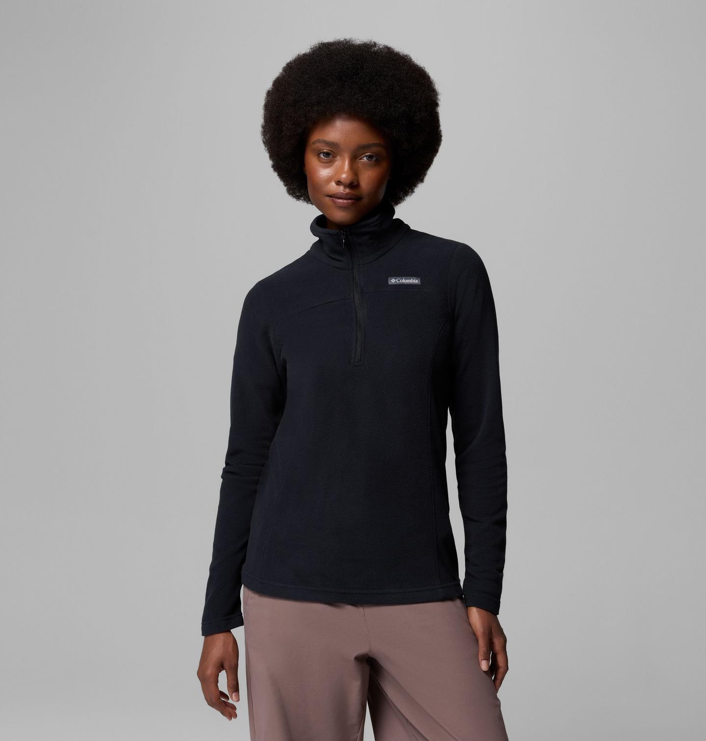 Женский свитер Columbia Lake Aloha Half Zip Fleece Pullover, цвет: Чёрный — фото 1