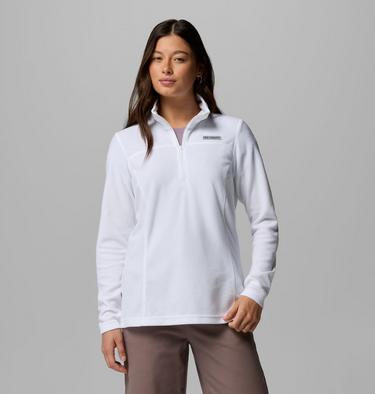 Women's Lake Aloha Half Zip Fleece, Color: White, image 3