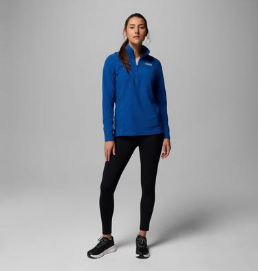 Women's Lake Aloha Half Zip Fleece, Color: Mountain Blue, image 6