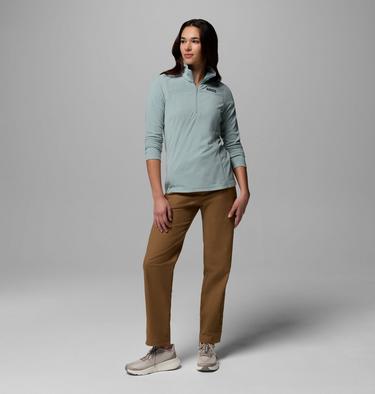 Women's Lake Aloha Half Zip Fleece, Color: Crushed Blue, image 6