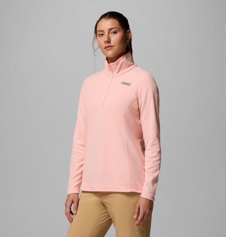 Women's Lake Aloha Half Zip Fleece, Color: Pink Sand, image 4