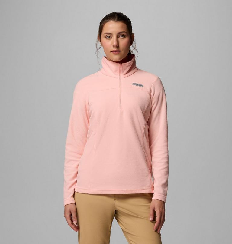 Women's Lake Aloha Half Zip Fleece, Color: Pink Sand, image 1