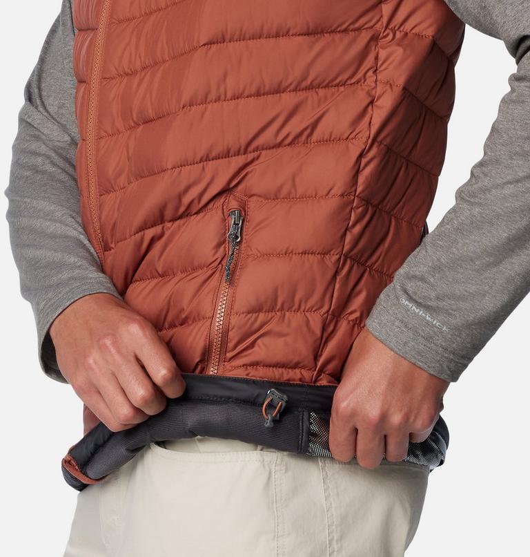 Men's Slope Edge Insulated Vest, Color: Auburn, image 8