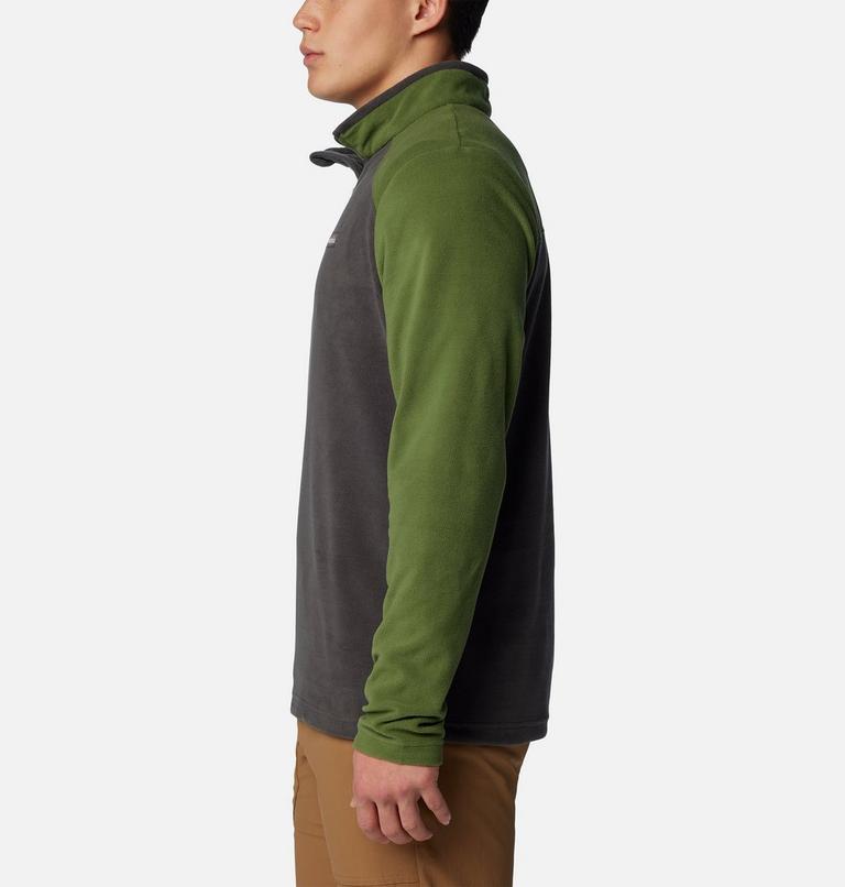 Men's Lake Aloha Half Zip Fleece, Color: Shark, Canteen, image 3