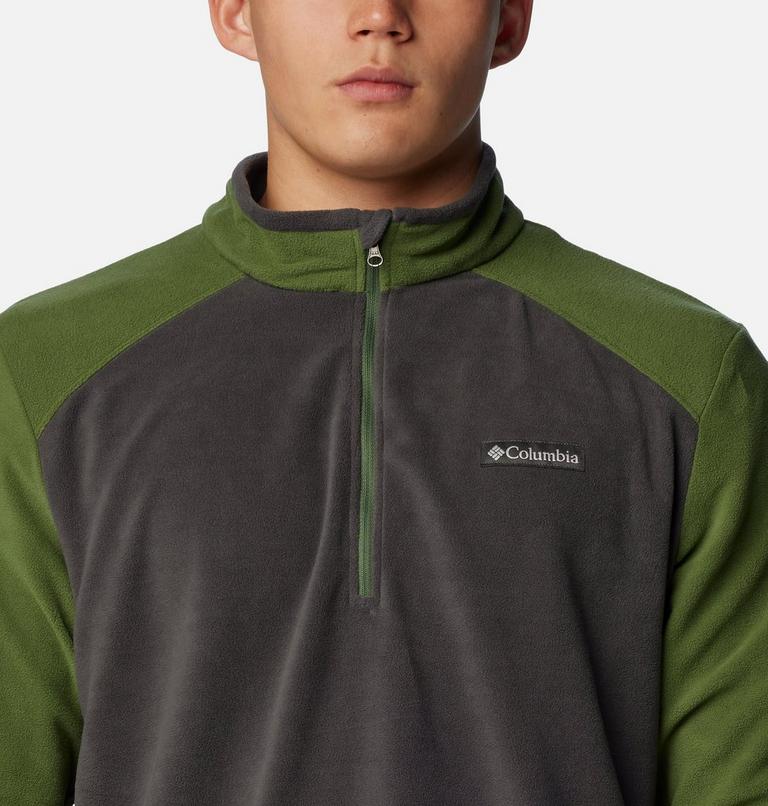 Men's Lake Aloha Half Zip Fleece, Color: Shark, Canteen, image 4