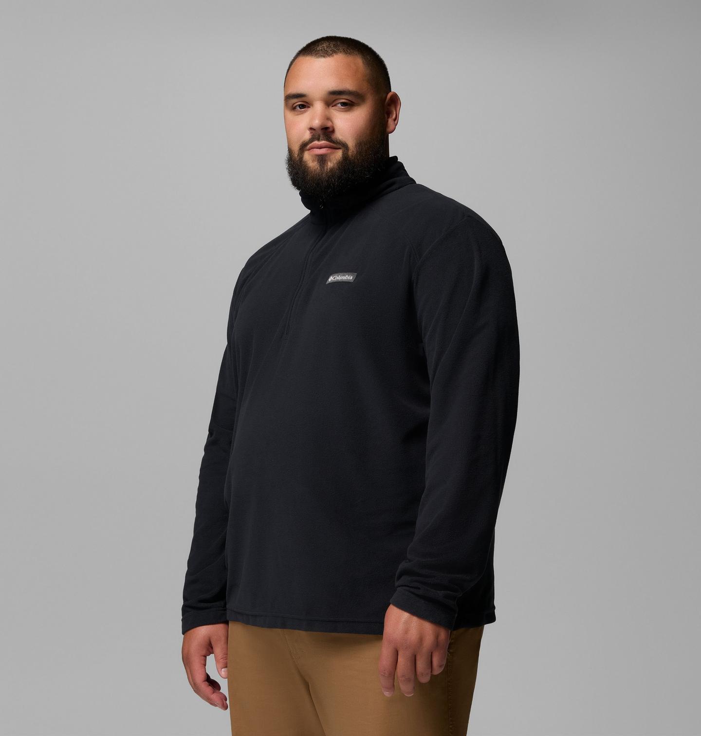 Мужской свитер Columbia Lake Aloha Half Zip Fleece Pullover - Big, цвет: Чёрный — фото 3
