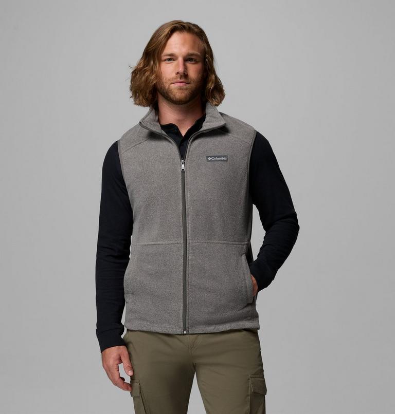 Men's Castle Dale Fleece Gilet, Color: Charcoal Heather, image 1