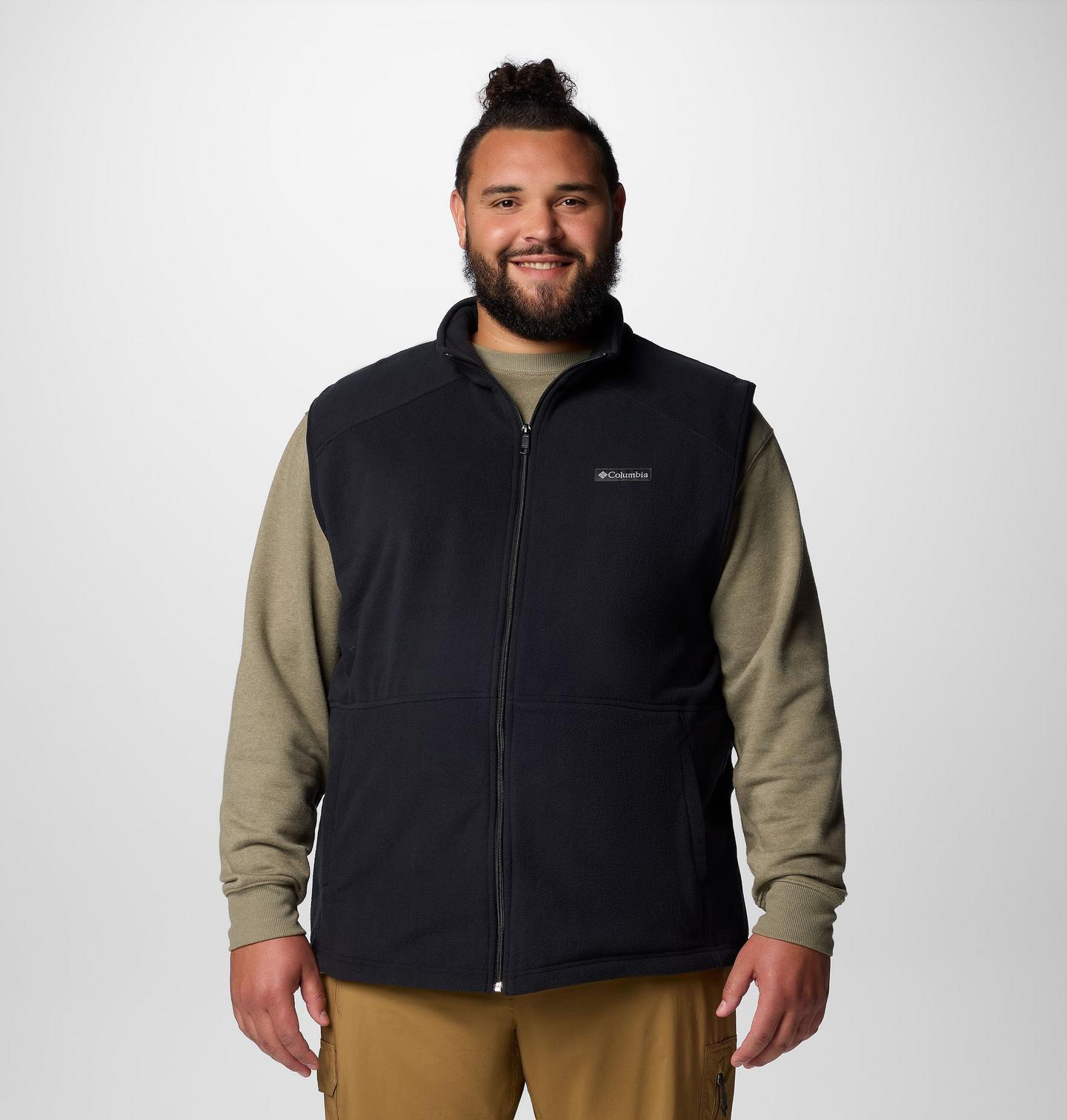 Мужской жилет Columbia Castle Dale Fleece Vest - Big, цвет: Чёрный — фото 1