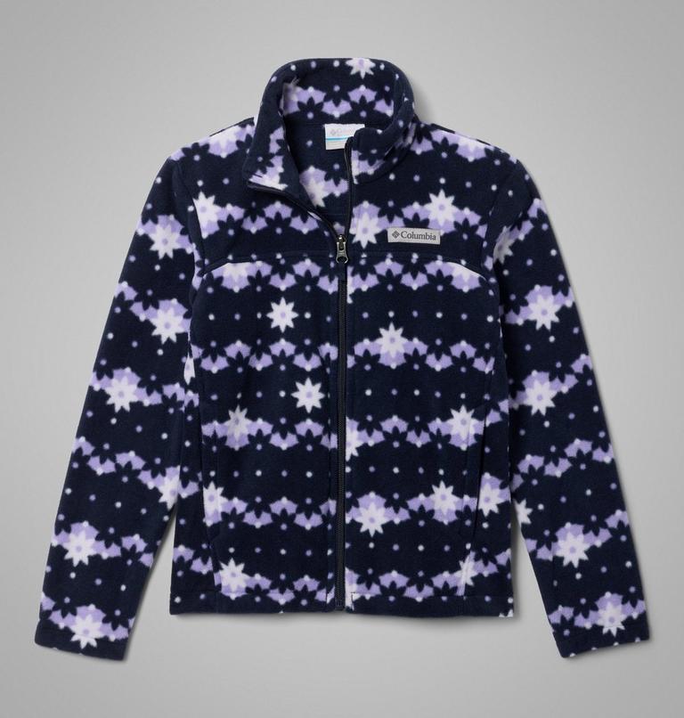 Youth Castle Dale Printed Fleece Jacket, Color: Dark Nocturnal Daisy Dot, image 1
