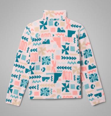 Youth Castle Dale Printed Fleece Jacket, Color: Satin Pink Outerbounds, image 4