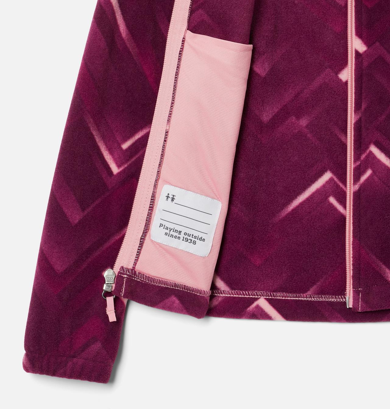 Girls' Castle Dale™ Printed Full Zip Fleece Jacket 3