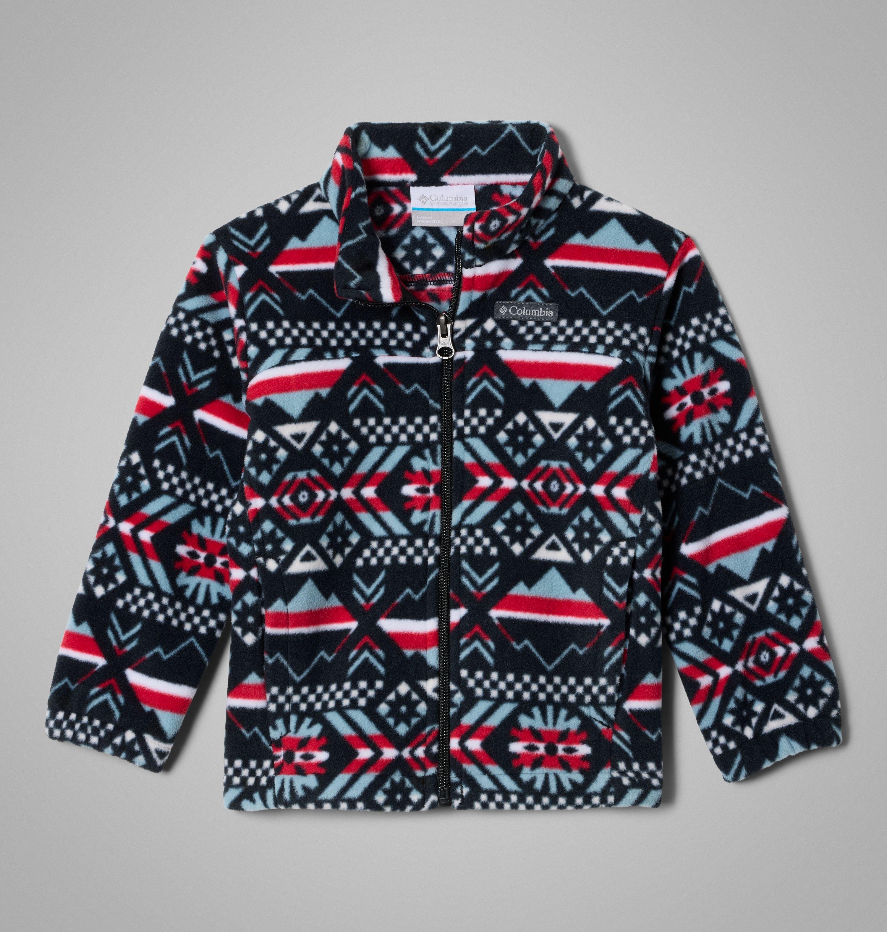 Manteau imprimé en laine polaire à fermeture éclair Castle Dale pour petite fille | 010 | 2T 1
