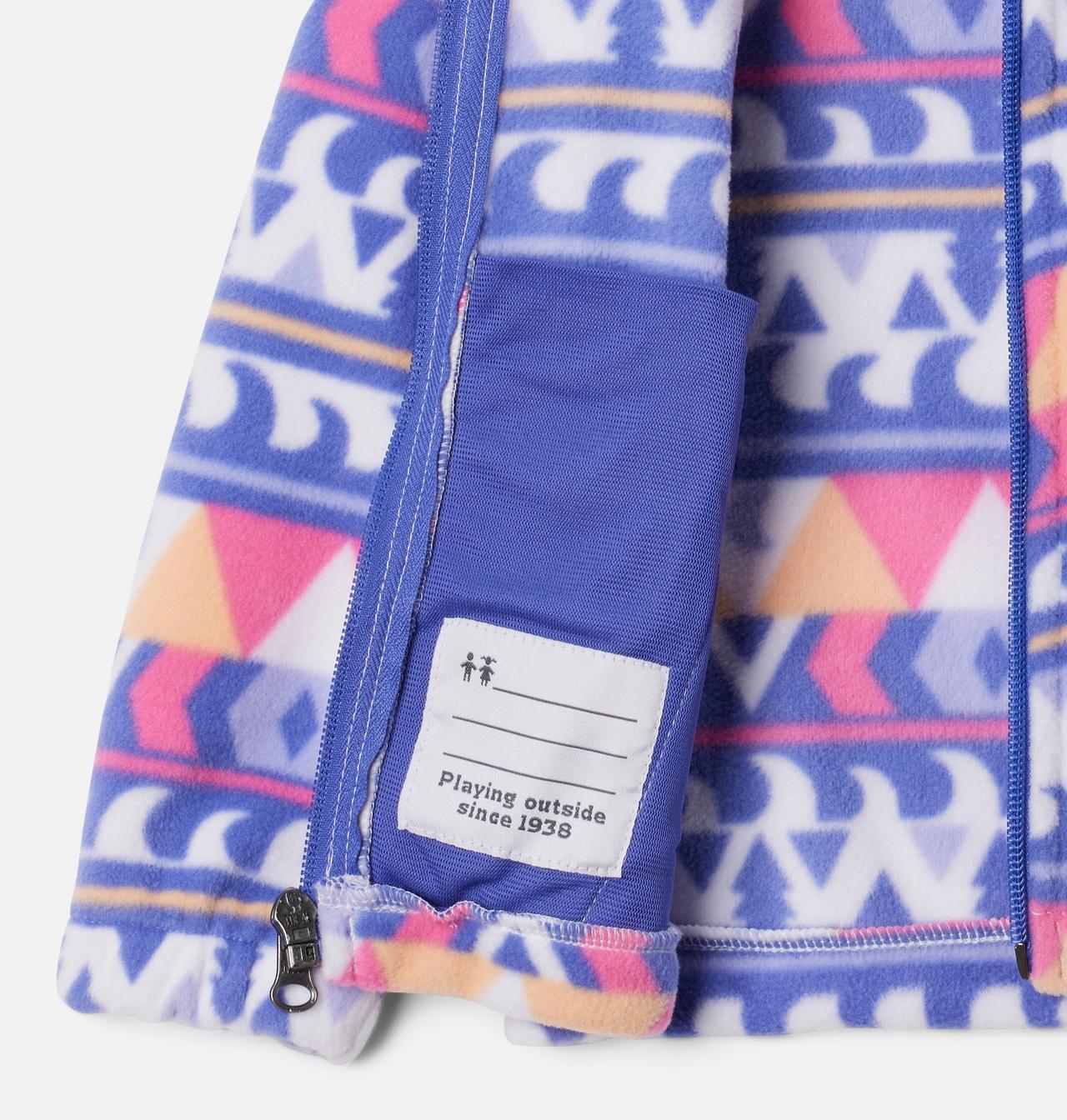 Manteau imprimé en laine polaire à fermeture éclair Castle Dale™ pour petite fille 3