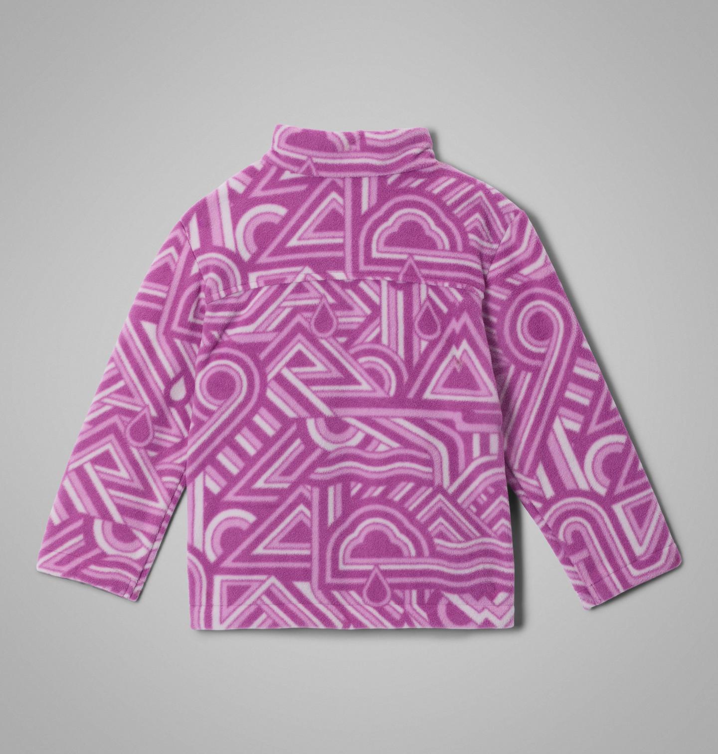 Куртка Columbia Castle Dale Printed Full Zip Fleece Jacket для девочек-малышей, цвет: Ягодный — фото 2