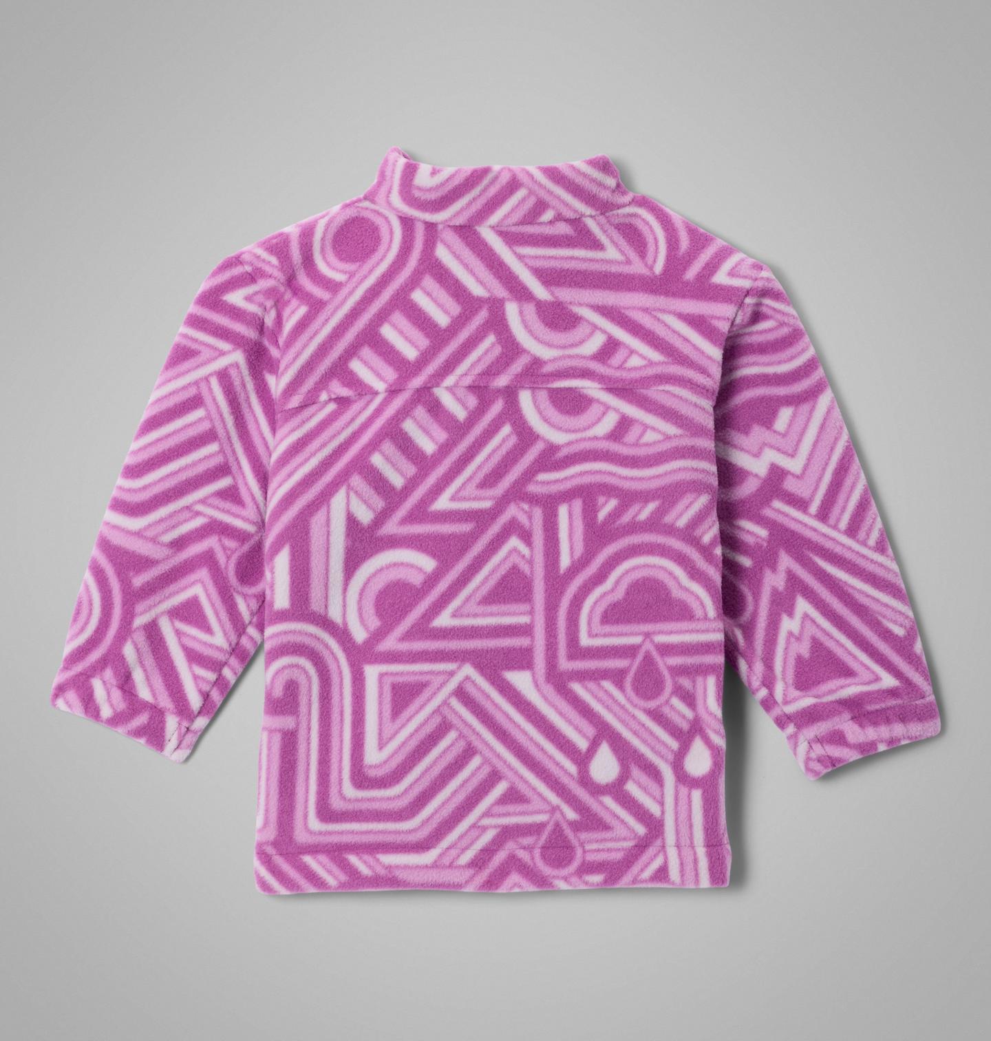 Куртки Columbia Castle Dale Printed Full Zip Fleece для девочек-малышей, цвет: Ягодный — фото 2