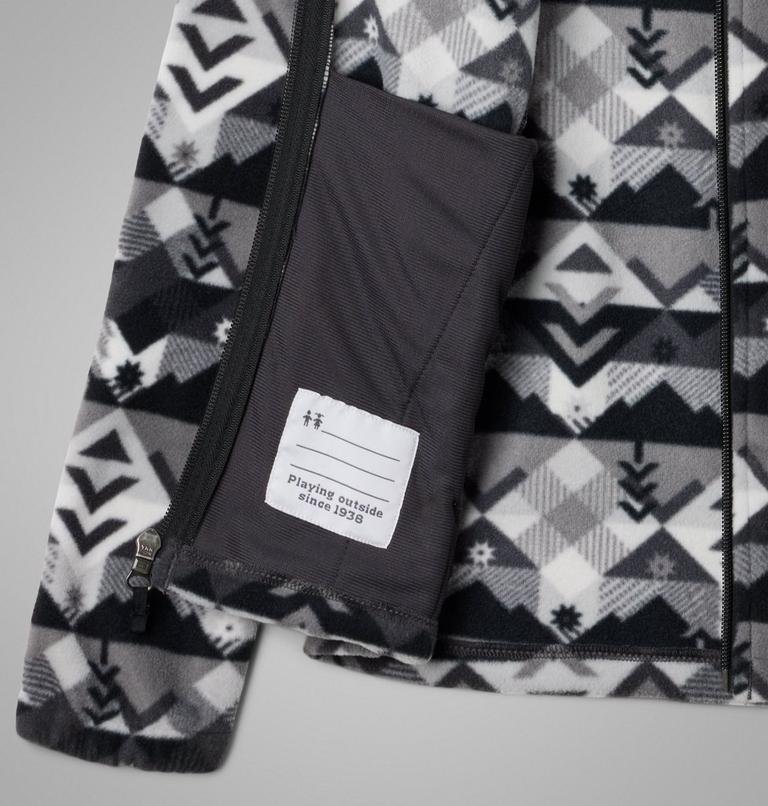 Youth Castle Dale Printed Fleece Jacket, Color: Shark Checkpoint, image 3