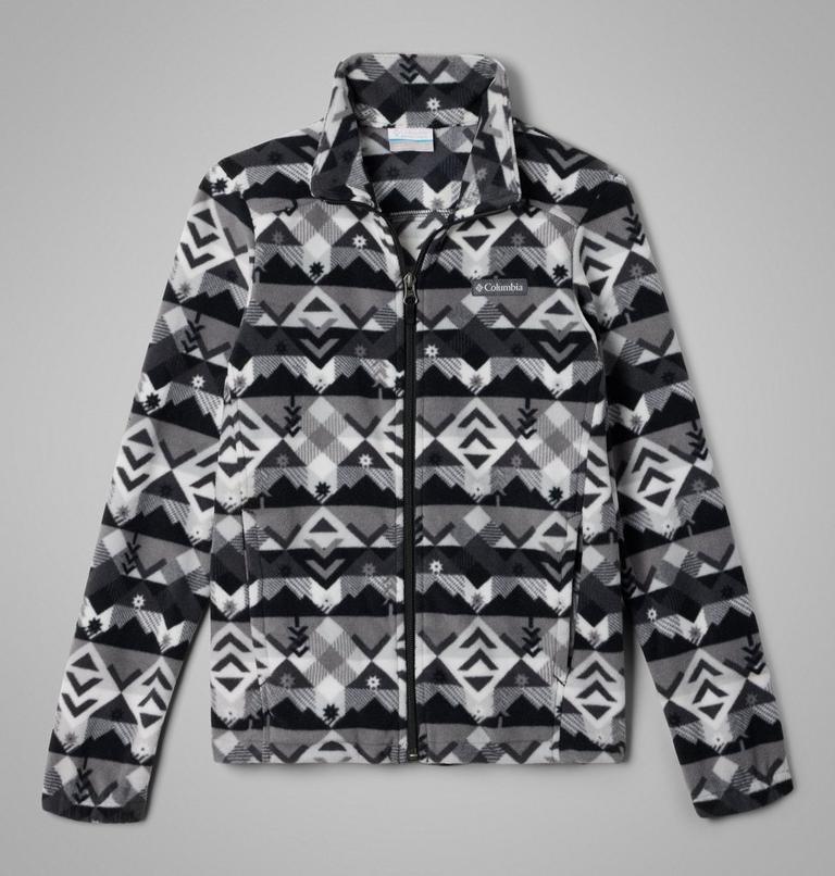 Youth Castle Dale Printed Fleece Jacket, Color: Shark Checkpoint, image 1