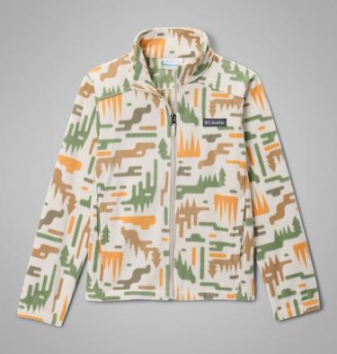 Youth Castle Dale Printed Fleece Jacket, Color: Dark Stone Highland, image 5