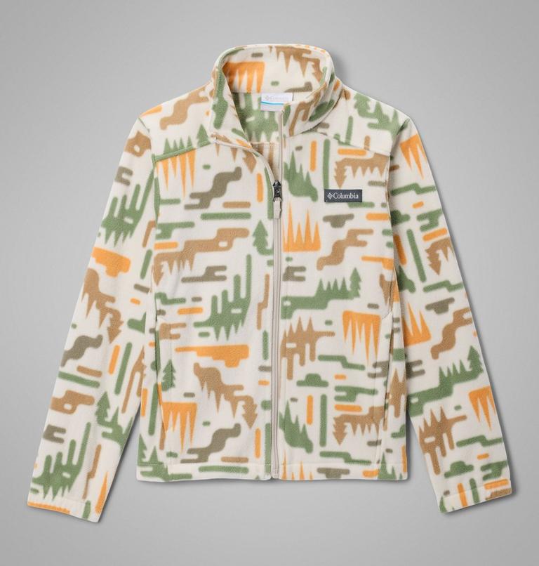 Boys' Castle Dale Printed Full Zip Fleece, Color: Dark Stone Highland, image 1