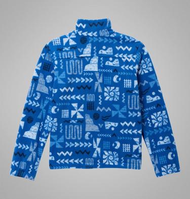 Youth Castle Dale Printed Fleece Jacket, Color: Mountain Blue Outerbounds, image 4