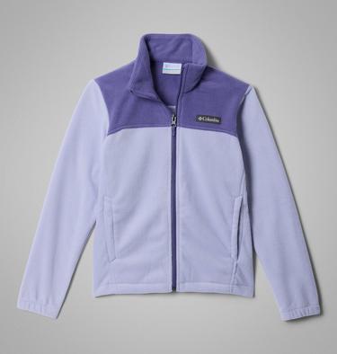 Girls' Castle Dale Full Zip Fleece Jacket, Color: Twilight, Stormwatch, image 1