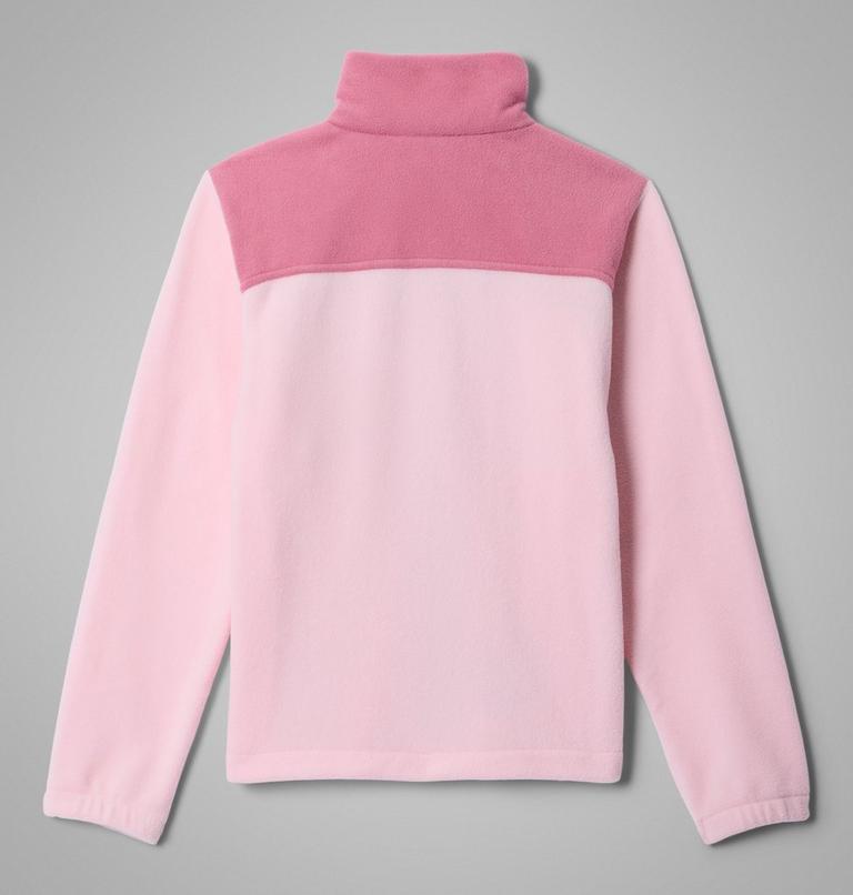 Girls' Castle Dale Full Zip Fleece Jacket, Color: Satin Pink, Rosette, image 2