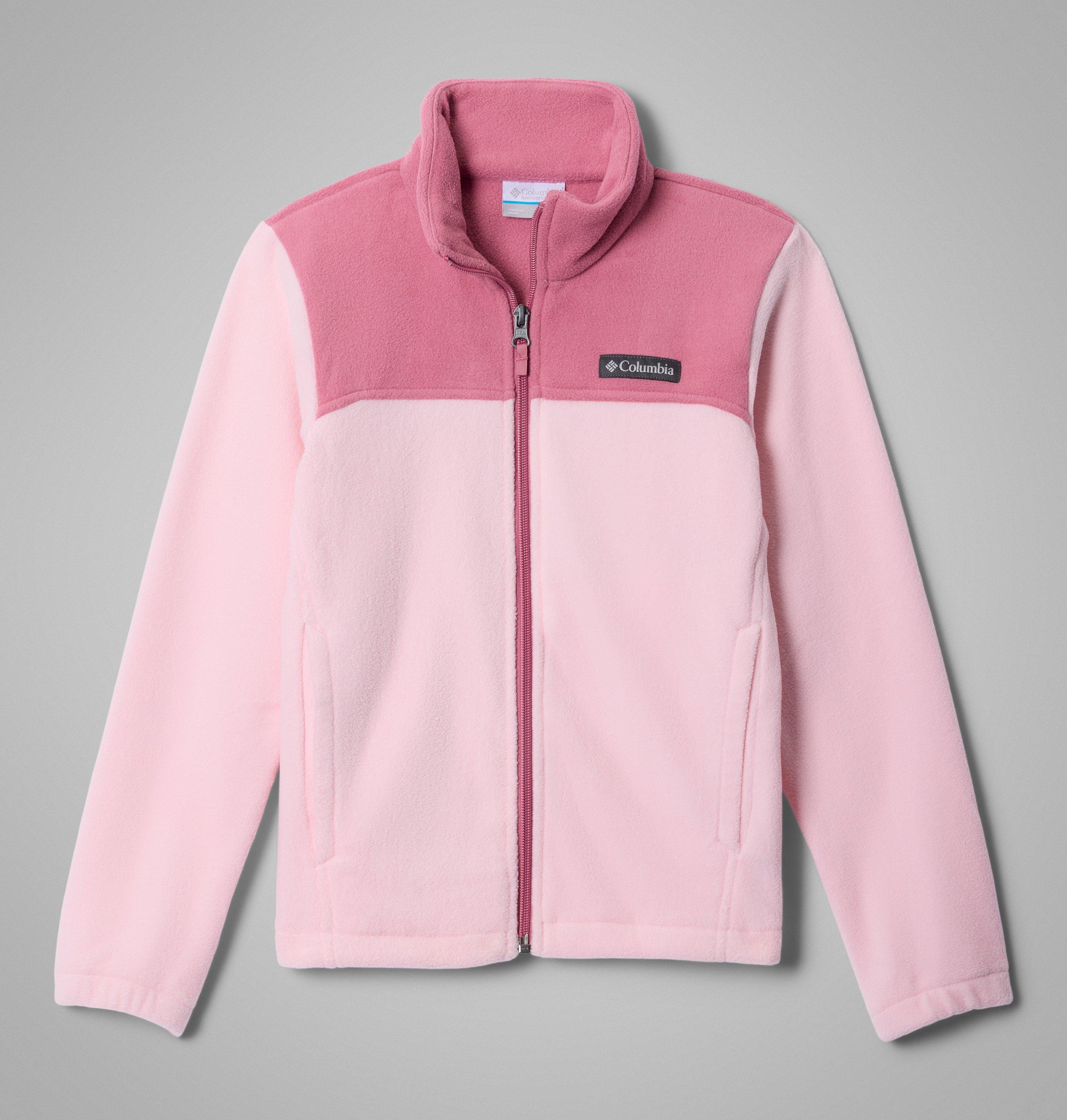 Columbia Girls' Castle Dale Full Zip Fleece Jacket (Satin Pink, Rosette)