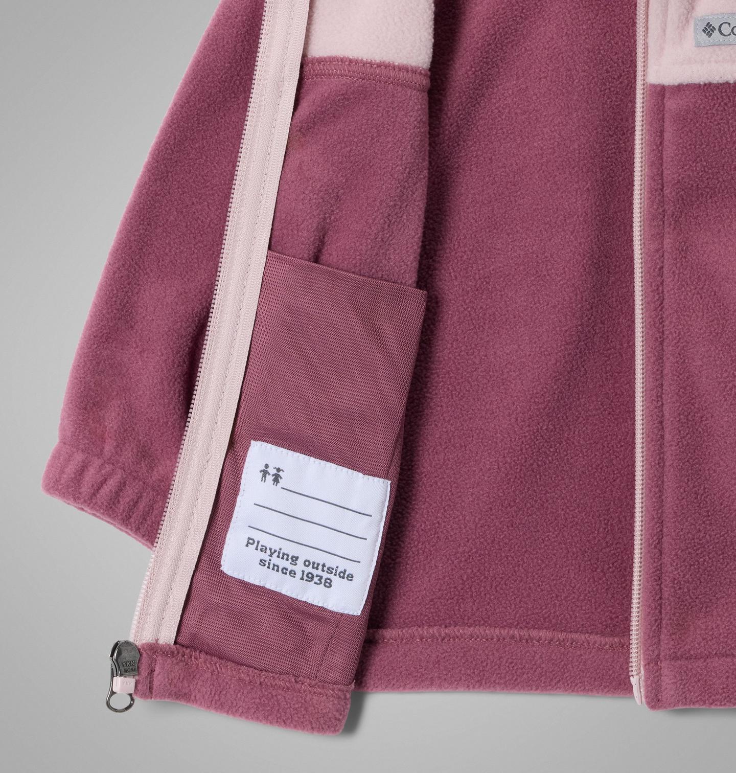 Куртка Columbia Castle Dale Full Zip Fleece Jacket для девочек-малышей, цвет: Лиловый / Розовый — фото 3