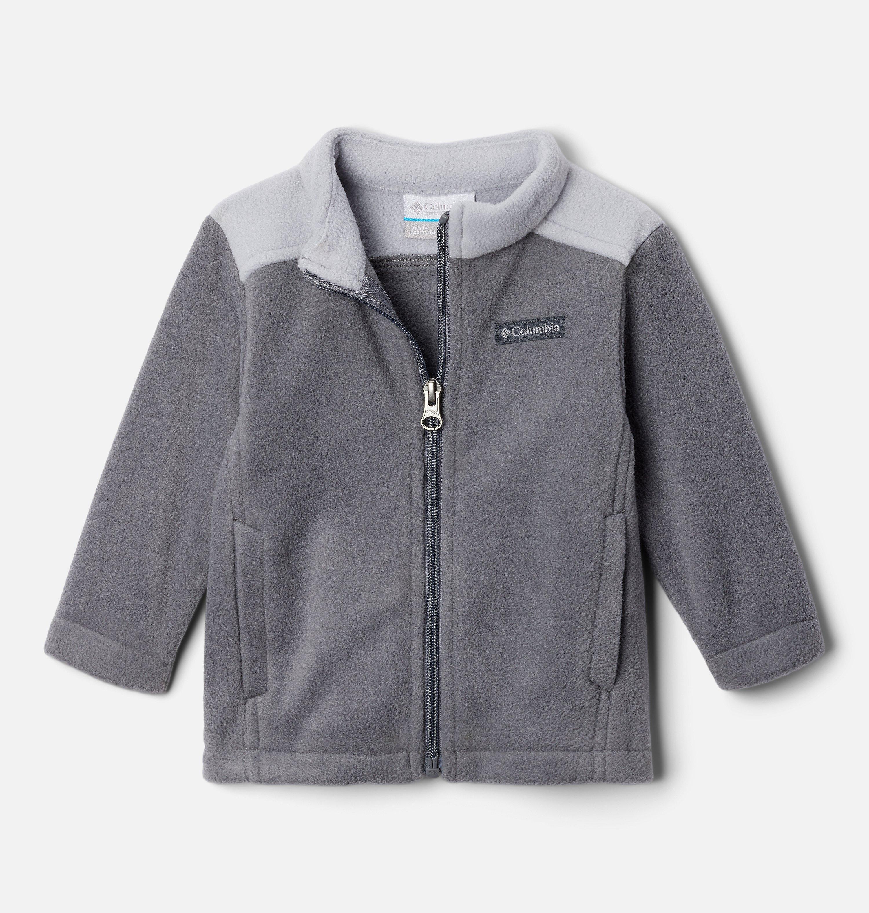 Veste Polaire Enfant Garçon INSFITY - Gris - Col Montant - Chaude Hiver Doux Confort Gris