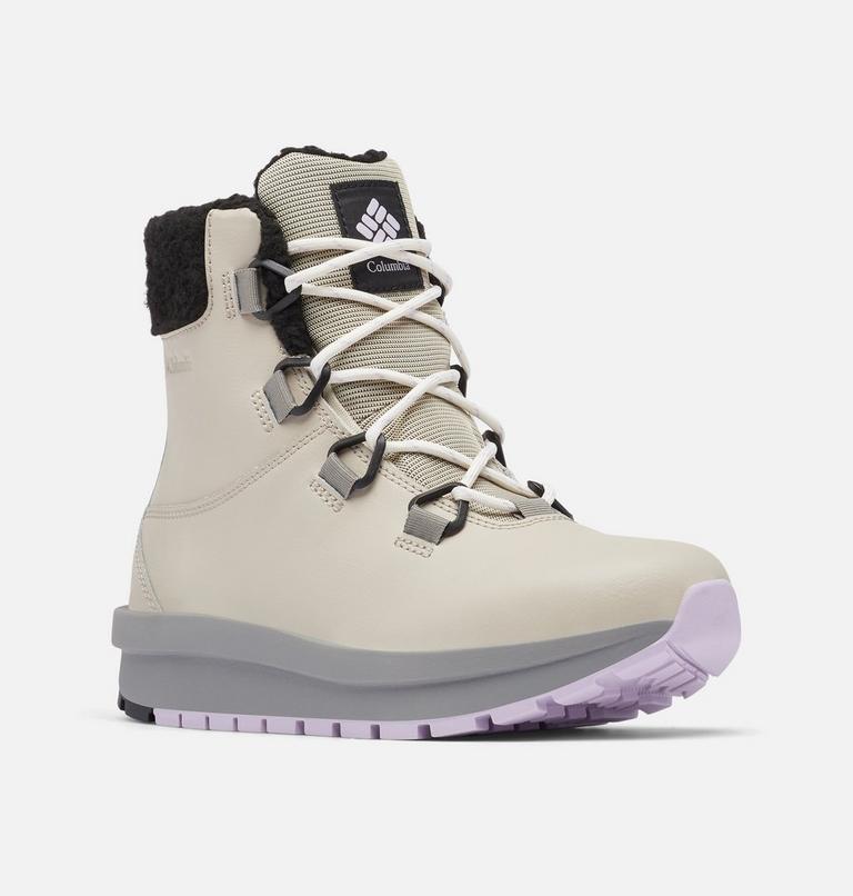Women's Moritza Omni-Heat Waterproof Winter Boot, Color: Light Clay, Morning Mist, image 4