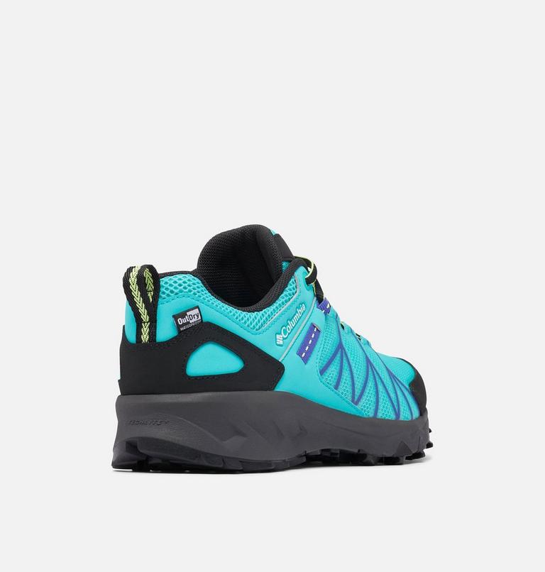 Women's Peakfreak II Outdry Waterproof Hiking Shoe, Color: Bright Aqua, Tippet, image 10