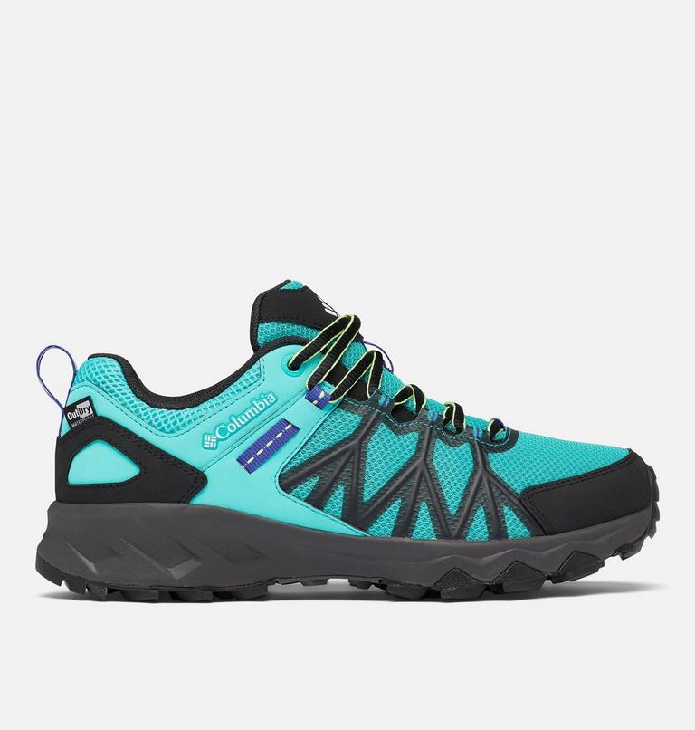 Women's Peakfreak II Outdry Waterproof Hiking Shoe, Color: Bright Aqua, Tippet, image 3
