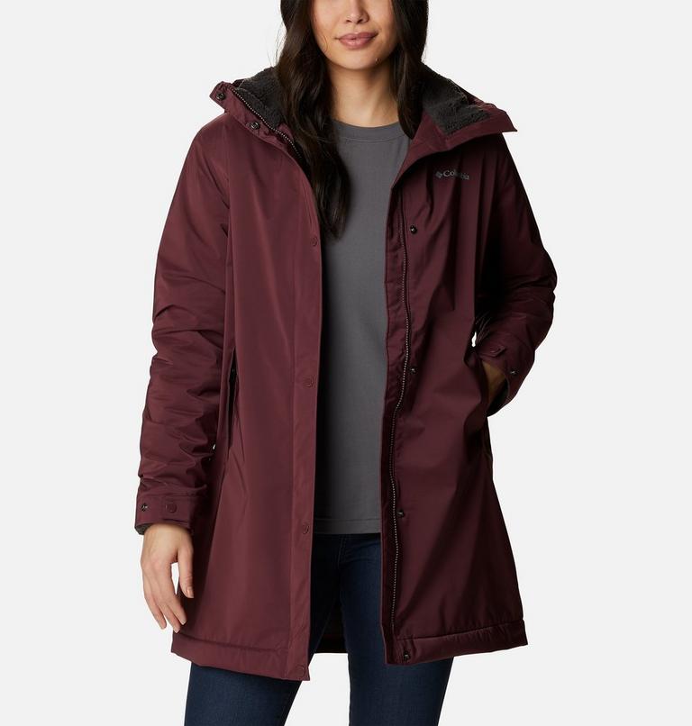 Women's Clermont Lined Waterproof mid Jacket, Color: Malbec, image 7