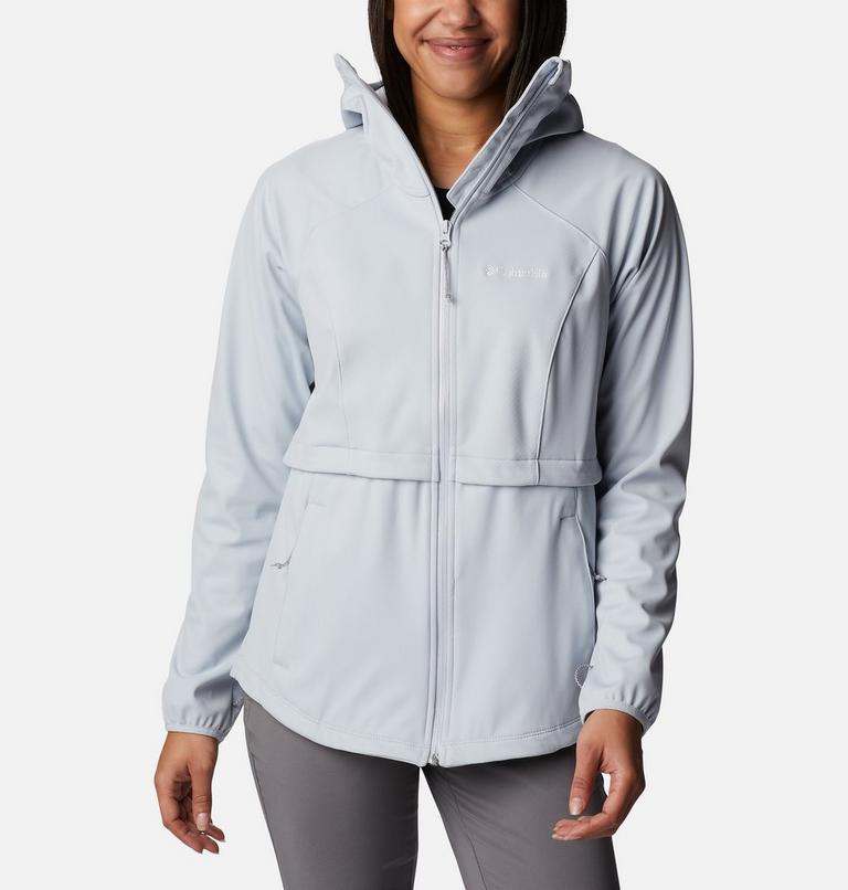 Women's Canyon Meadows Softshell Hooded Walking Jacket, Color: Cirrus Grey, image 1