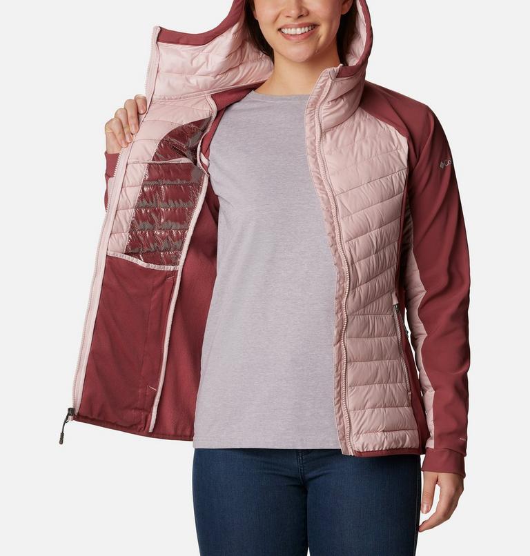 Powder Lite Hybrid Hooded Jacket | 626 | S, Color: Dusty Pink, Beetroot, image 5