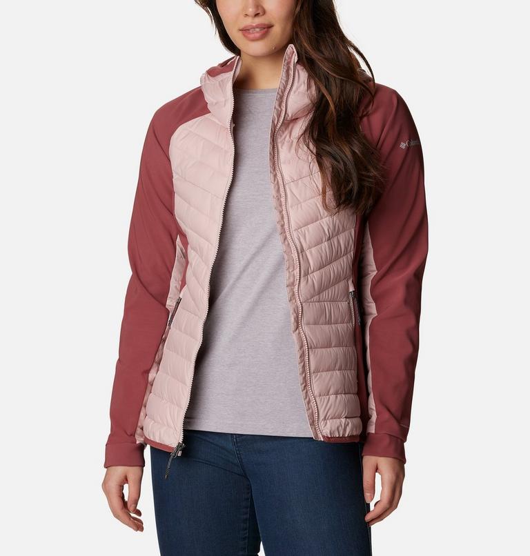 Powder Lite Hybrid Hooded Jacket | 626 | S, Color: Dusty Pink, Beetroot, image 7