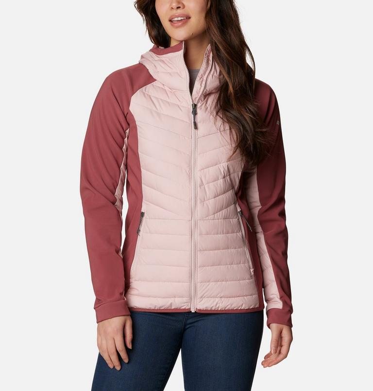 Powder Lite Hybrid Hooded Jacket | 626 | S, Color: Dusty Pink, Beetroot, image 1