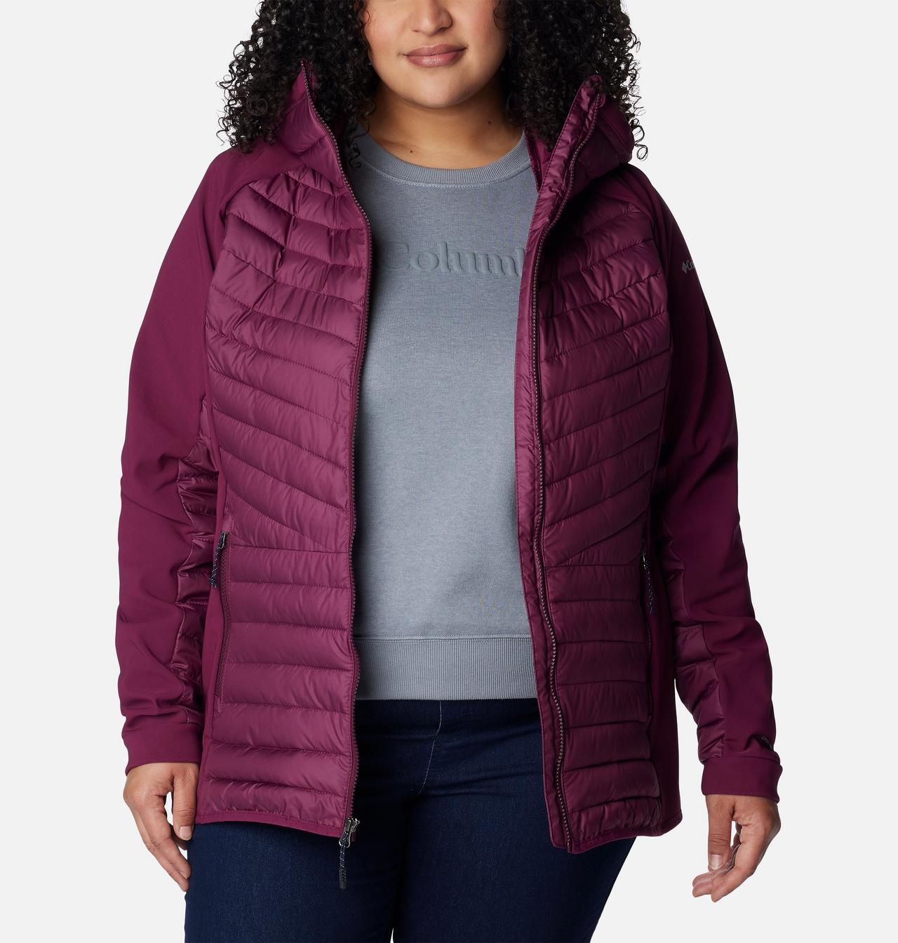Women's Powder Lite™ Hybrid Hooded Jacket - Plus Size 7