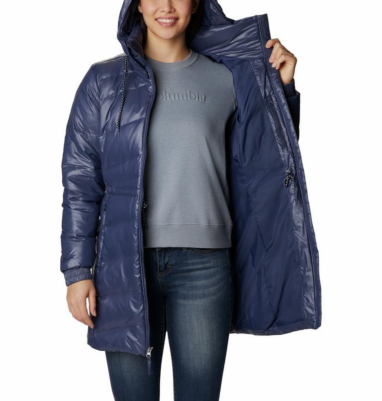 Women's Icy Heights II Hooded Down Mid Jacket, Color: Nocturnal Gunmetal, image 5